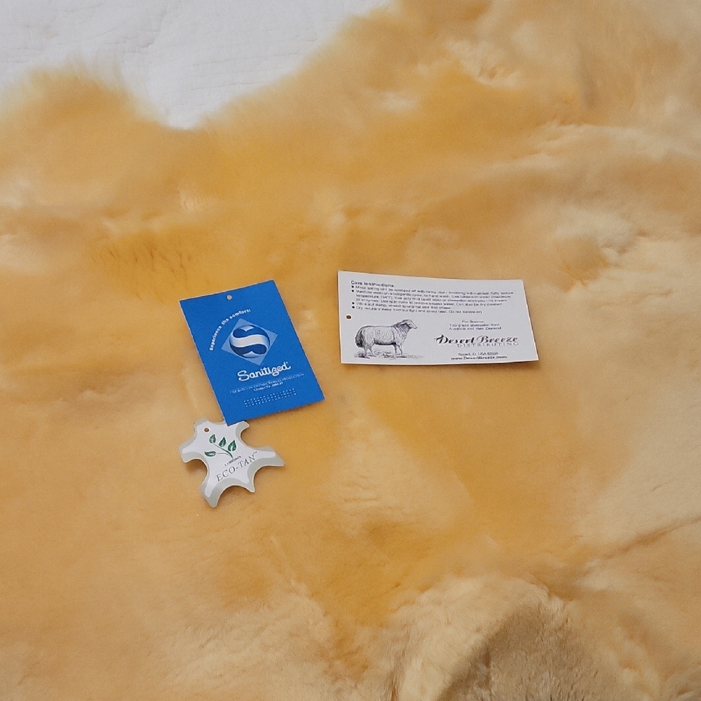 Soft Yellow Sheepskin Rug